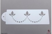 PAISLEY Gestippelde sierrand stencil