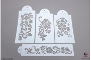 PAISLEY Bloemen explosie stencils set/4