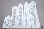 PAISLEY Indiase Mehndi stencils set/5