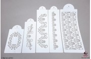 PAISLEY Franse lelie stencils set/5