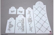 PAISLEY Madeliefjes traliewerk stencils set/6