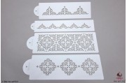 PAISLEY Mexicaanse tegels stencils set/4