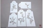 PAISLEY Bloeiende kersenboom stencils set/5