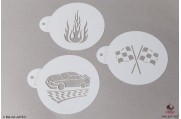 PAISLEY Raceauto stencil set/3
